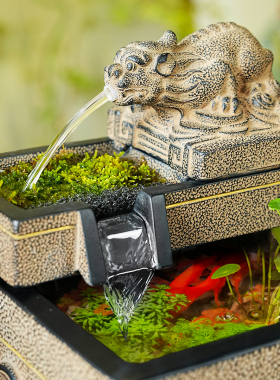 貔貅流水生财摆件风水循环水鱼缸