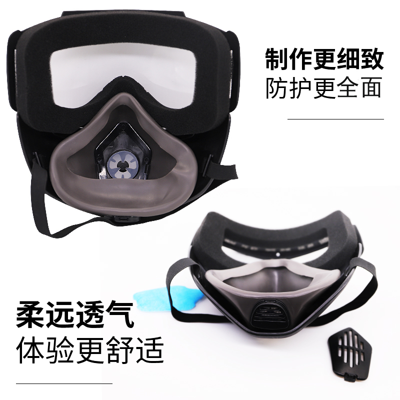 Transparent antifogging goggles, dust proof polishing, grey spray paint, pesticide, smoke proof, electric welding protective mask for men