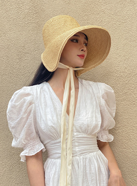 出游草帽女萝莉日系大帽檐春夏