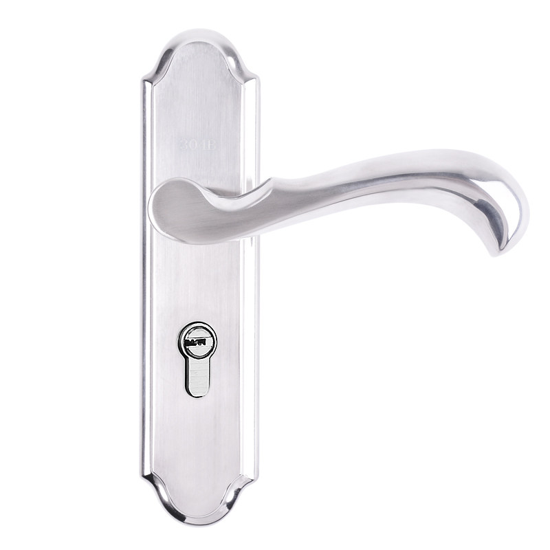 不锈钢门锁304门锁实木门锁室内卧室门锁房门静音门锁三件套锁具 - 图3