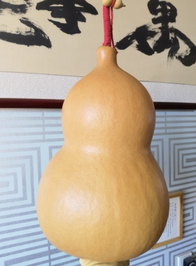 一物一图精品天然真葫芦胖墩摆件带龙头八宝天坛文玩手把件小葫芦