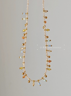素蕴｜天然石琉璃原创手工项链 ins风小众精致感 轻盈清透高级感
