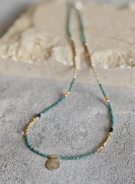 素蕴| 原创手作进口琉璃纯银锁骨链项链 春夏叠戴度假风项链