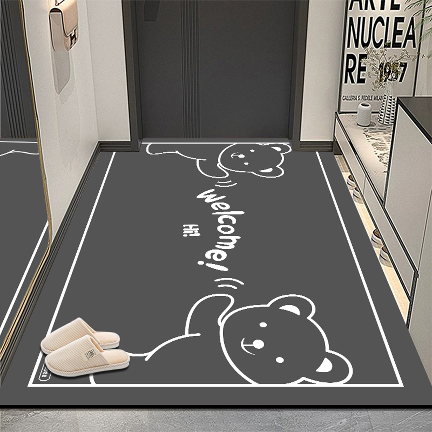 硅藻泥入户门地垫可裁剪吸水防滑免洗可擦地毯玄关门口进门脚垫子,淘宝优惠券,粉丝福利购,淘宝优惠卷