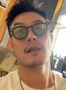 偏光圆框个性男太阳眼镜