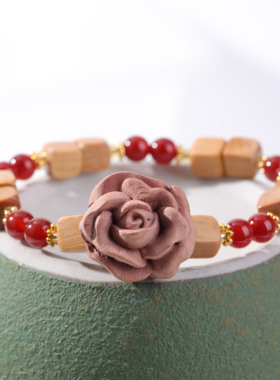 芭比檀木檀柏木佛珠手串手作串珠葫芦文玩手链轻奢高级感手饰礼品