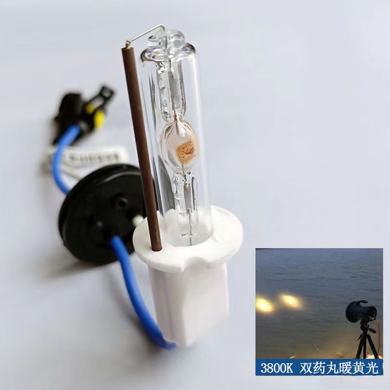 头灯H3户外大功率夜钓鱼通用灯珠HID汽车灯泡氙气24V大灯汽车led