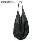 Вместительная и большая сумка через плечо, ремешок для сумки на одно плечо для отдыха, из натуральной кожи