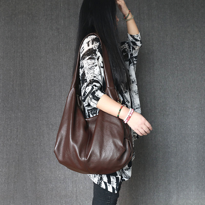 自由漫步慵懒个性头层牛皮斜挎包 自由漫步女士包袋