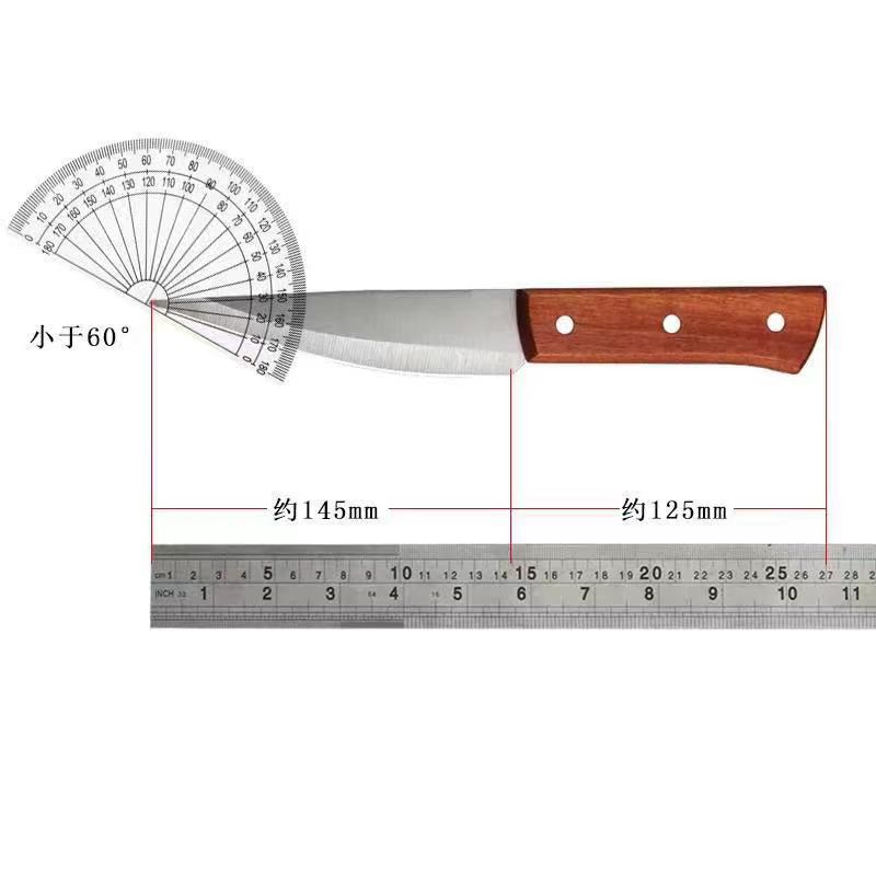 手工锻打剔骨刀不锈钢尖刀专业分割刀杀猪宰羊刀屠夫割肉杀鱼开刃-图3