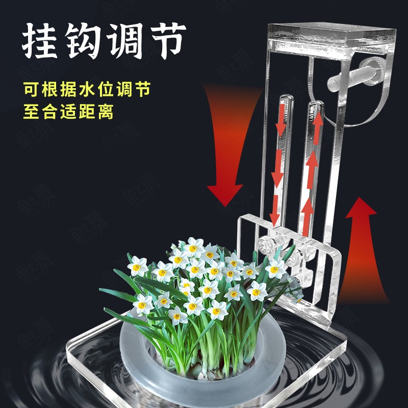 鱼缸壁挂水培植物支架定植篮水草杯造景绿植盆栽水生种绿萝红薯苗 - 图1