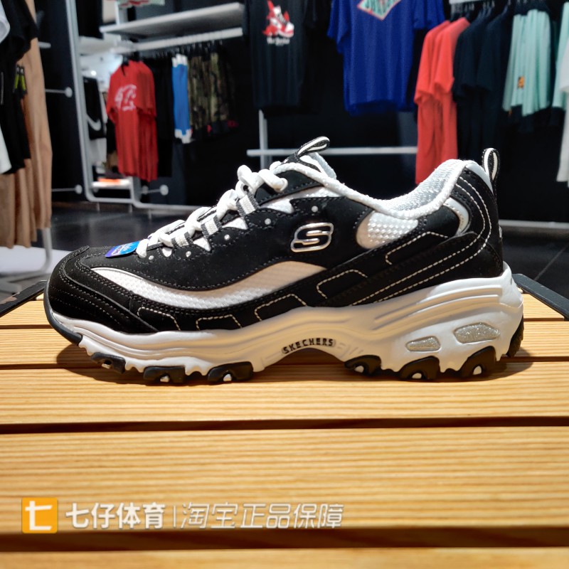 Skechers斯凯奇正品春季新款女熊猫老爹透气休闲运动鞋11422-BKW - 图0