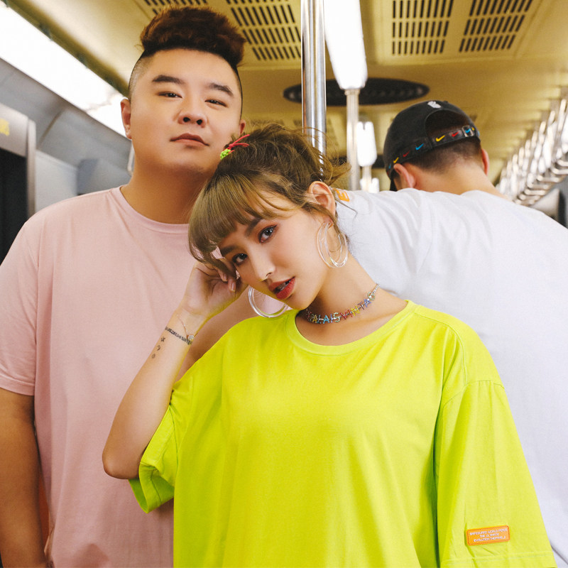 the pang大码男装纯色宽松胖子休闲 thepangT恤