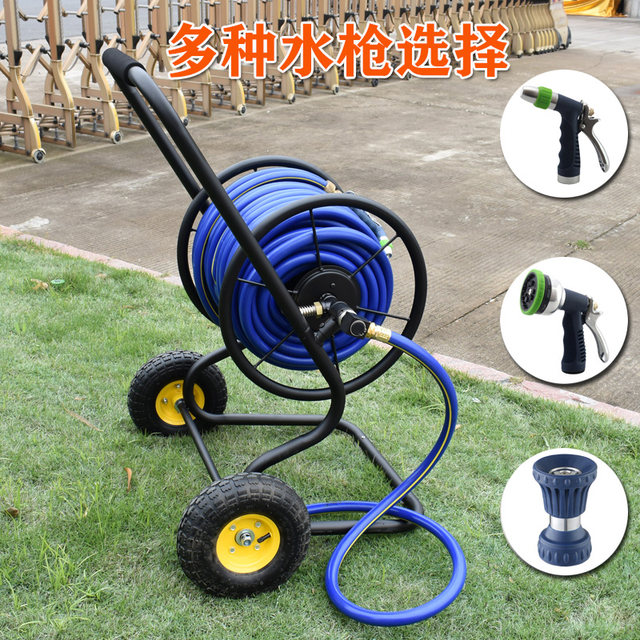 Large hand-pushed water pipe storage rack household hose reel car