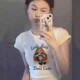 Summer ໃຫມ່ ຝ້າຍບໍລິສຸດ slimming ເສື້ອທີເຊີດແຂນສັ້ນສໍາລັບແມ່ຍິງ