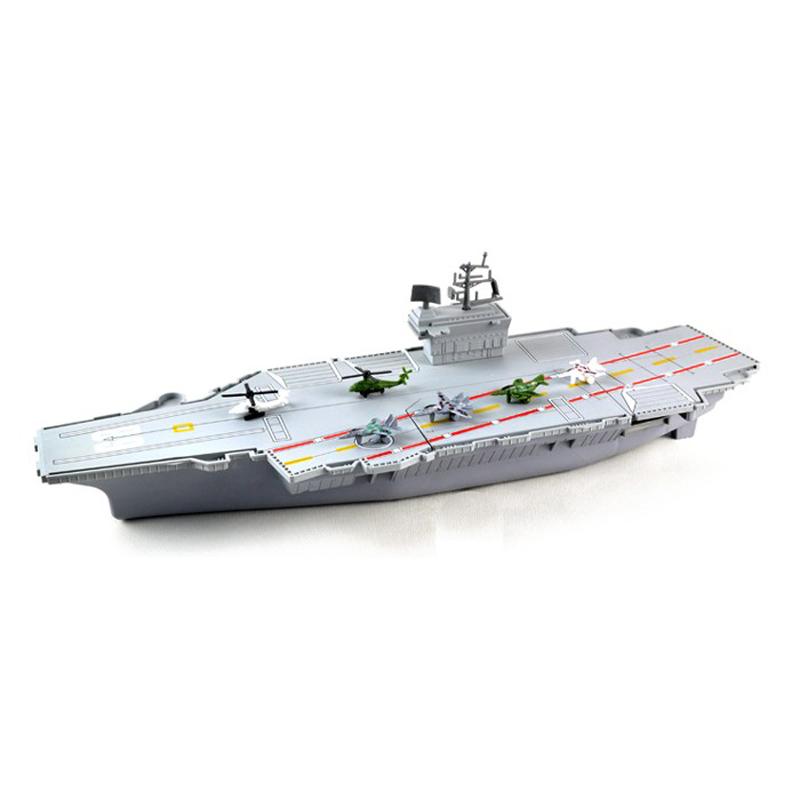 成品航空母舰航母模型船模带4只战斗机2只直升机儿童玩具礼物-图0
