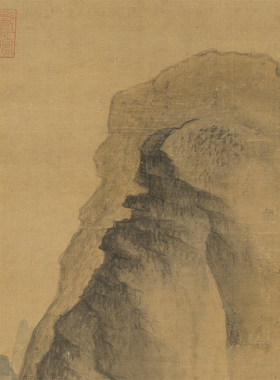 清 王鉴 岭上白云图 挂轴条幅卷轴山水画名画真迹复制品书房玄关