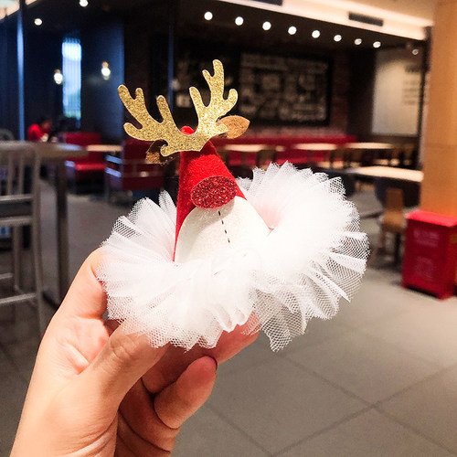 成人儿童圣诞节饰品发卡可爱麋鹿角头饰发夹帽发箍森女系发饰装扮 - 图2