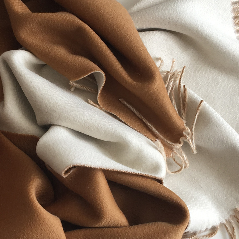 owooL重磅465克！双色双面水波纹山羊绒披肩围巾两用冬天加厚保暖,淘宝优惠券,粉丝福利购,淘宝优惠卷