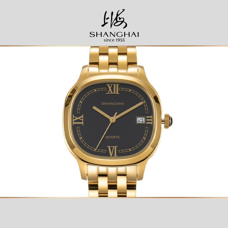 上海手表国民系列男女同款简约复古小方石英腕表国货官方旗舰店 - 图0