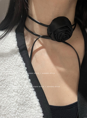 立体山茶花绑带choker致敬经典