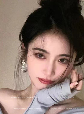 欧美ins风博主同款超大蝴蝶耳圈