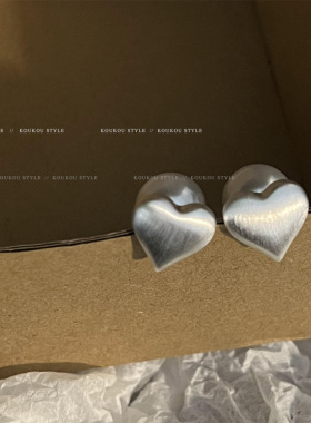 质感拉丝耳环秋冬耳饰珍珠耳环