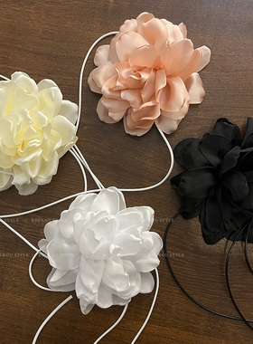 香榭丽舍大道小香风绑带颈饰项链