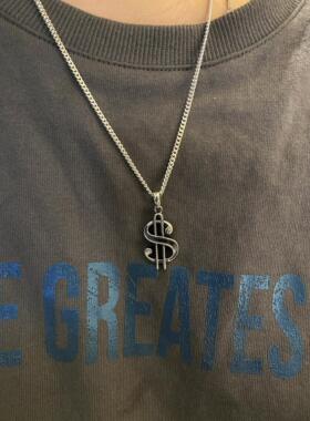 不同纯银反战符号美金马蹄吊坠