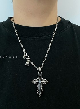 925纯银十字架项链男女潮流