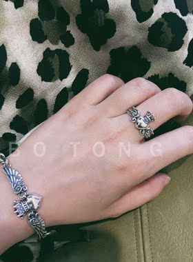 不同银匠韩国925纯银泰银女开口