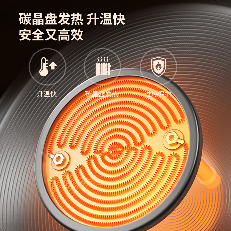 2025新款大功率小太阳电暖气热风扇取暖器家用节能烤火炉落地立式