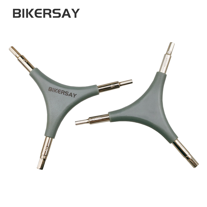 BIKERSAY自行车Y型扳手三角型三叉内六角4/5/6mm便携式维修工具-图0