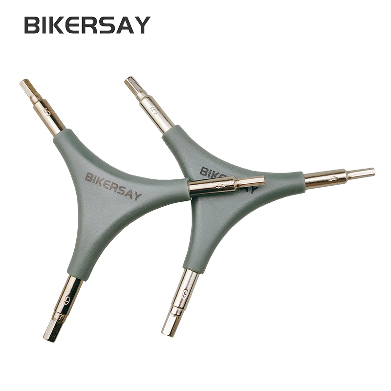 BIKERSAY自行车Y型扳手三角型三叉内六角4/5/6mm便携式维修工具-图1