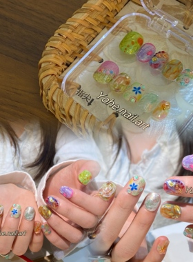 宥荷Studio 野趣花坞  高级感穿戴甲美甲定制假指甲手工定制短甲