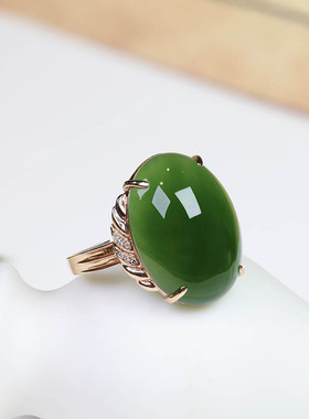 原创设计翡翠金镶玉手饰送老婆