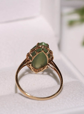 原创设计翡翠金镶玉手饰送妈妈