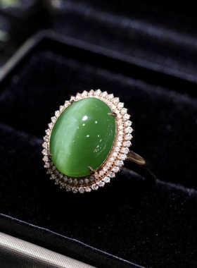 原创设计翡翠金镶玉送老婆礼品