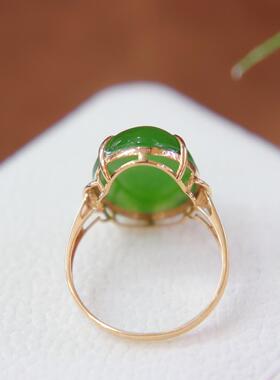 原创设计翡翠金镶玉送老婆