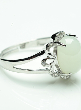 戒指日韩天然碧玉证书