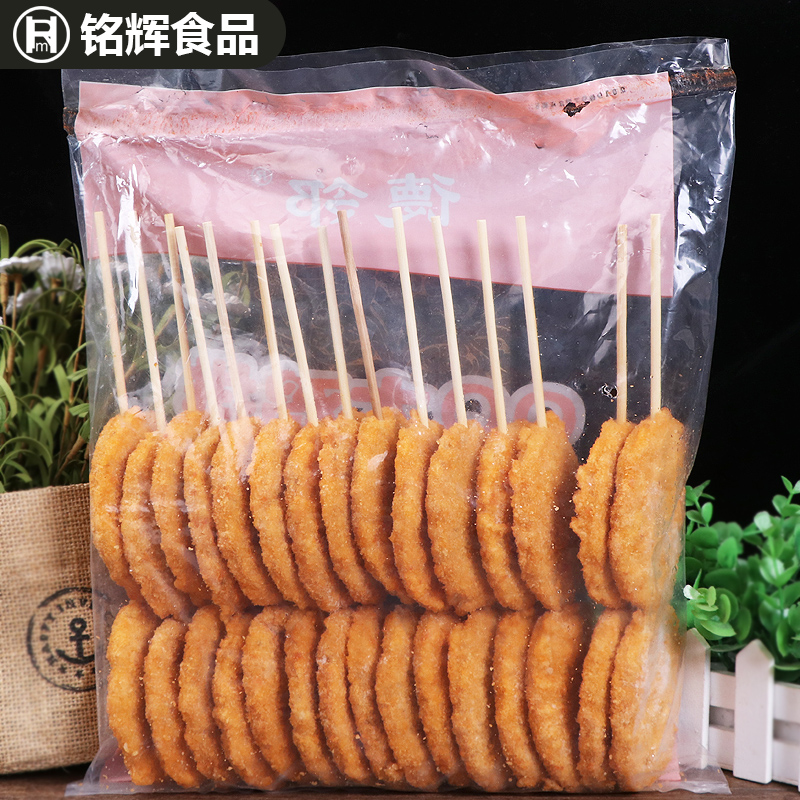 德邻QQ大鸡排1kg/15串冷冻食品半成品鸡排串油炸裹粉脆皮鸡排小吃 - 图0