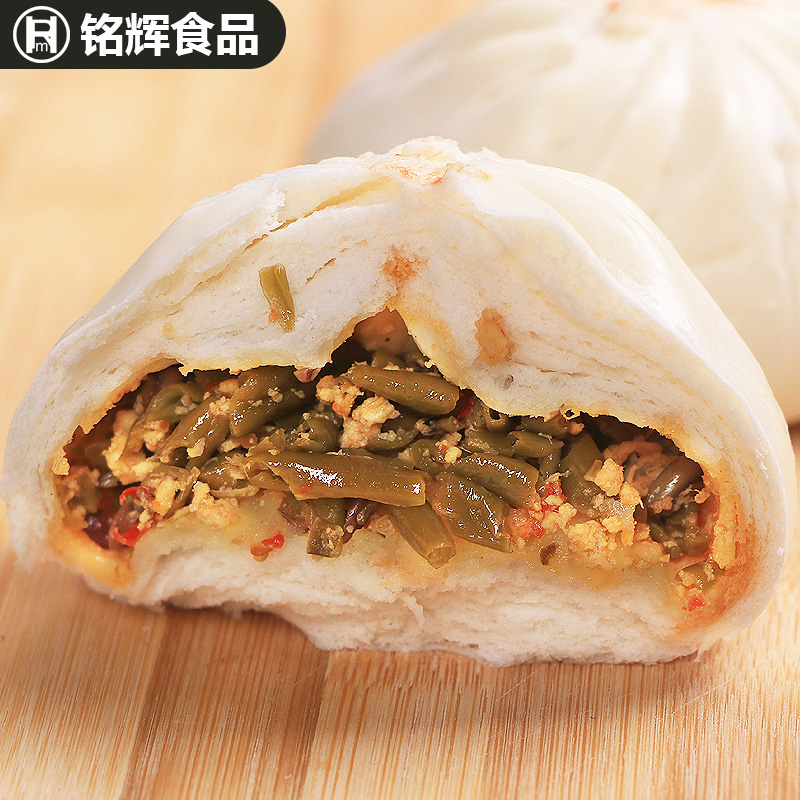 中饮馒头食品早餐早餐酸豆角馅包子成品面点冷冻早点酒店85g*12个 - 图2