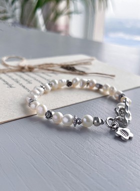 女天然珍珠原创设计百搭简约手链