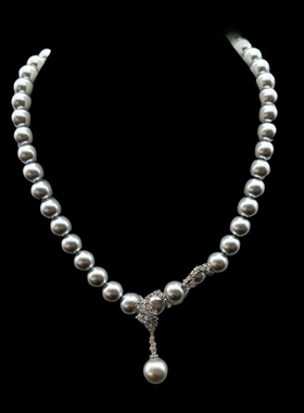 中古Vintage轻奢气质百搭施家珍珠简约高级感珍珠项链优雅甜美