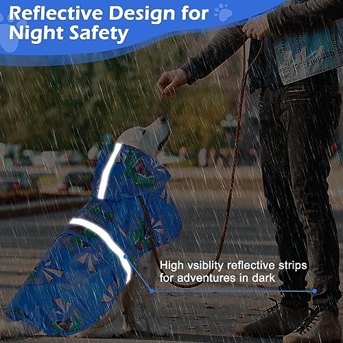 Dog Raincoat Lightweight Dog Rain Jacket Quick-Dry Rain Coat - 图2