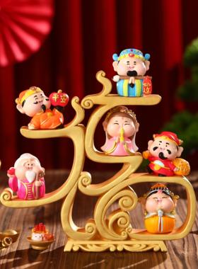 财神爷摆件办公室装饰