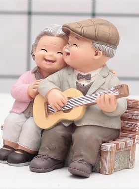 爱相伴老头老太太结婚纪念日礼物