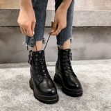 Martens, демисезонные короткие сапоги на скрытом каблуке в английском стиле на платформе, женский стиль, коллекция 2023 года, в британском стиле