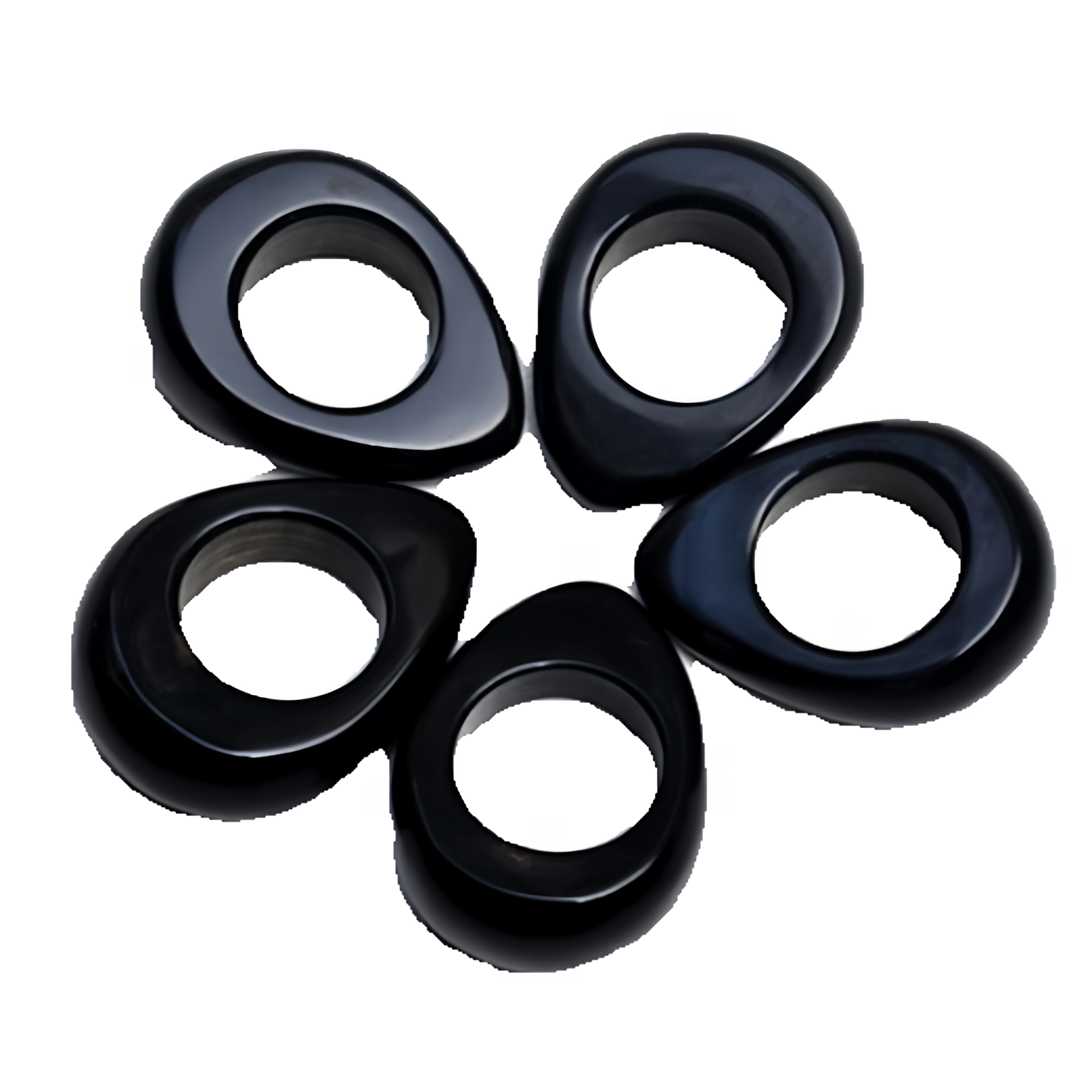 Black buffalo horn natural material ring foot massager