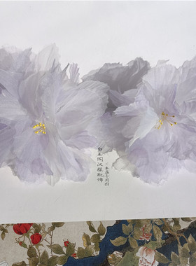 多层欧根绢花汉服古风简约薄纱
